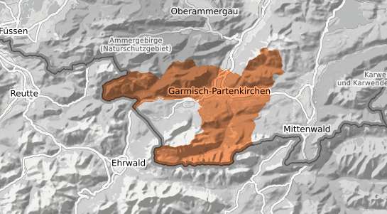 Mietspiegelkarte Garmisch Partenkirchen Garmisch